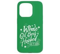 Carcasa para iPhone 15 Pro Funny St Patricks Day Top for Women Whale Oil Beef Hooked
