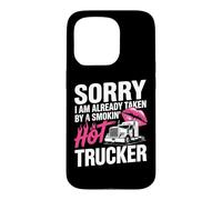 Carcasa para iPhone 15 Pro Funny Truckers Esposa Camionero Caliente Novia Camionero Conductor