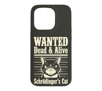 Carcasa para iPhone 15 Pro Funny Wanted Dead and Alive Gato de Schrödinger