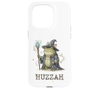 Carcasa para iPhone 15 Pro Funny Wizard Frog Huzzah Meme Fantasy Humor Cottagecore