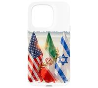 Carcasa para iPhone 15 Pro Furia épica, león rugiente, Libertad - América Israel Irán Paz
