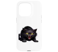 Carcasa para iPhone 15 Pro Furia Salvaje del Gato Negro Feroz