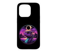 Carcasa para iPhone 15 Pro Gafas de Sol Vaporwave Dragon Eclipse Solar