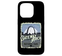 Carcasa para iPhone 15 Pro Gateway Arch National Park - Recuerdo Vintage de Vacaciones