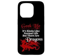 Carcasa para iPhone 15 Pro Geek Life Es un Poco como la Vida Normal, Pero Hay Dragones