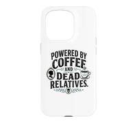 Carcasa para iPhone 15 Pro Genealogía Divertida impulsada por el café y parientes Muertos