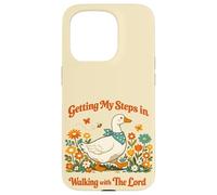 Carcasa para iPhone 15 Pro Getting My Steps in Walking with The Lord Christian Floral