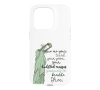 Carcasa para iPhone 15 Pro Give Me Your Tired Huddled Masses Statue of Liberty Freedom
