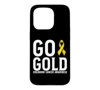 Carcasa para iPhone 15 Pro Go Gold Support Childhood Cancer Awareness Items Gifts