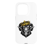 Carcasa para iPhone 15 Pro Goat Crown King Greatest of Funny Goat Crowned