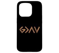 Carcasa para iPhone 15 Pro God is Faithful More Than Highs and Lows Old Wooden Version