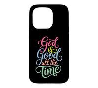 Carcasa para iPhone 15 Pro God Is Good All The Time Christian Cute Bible Versículo