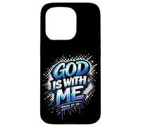 Carcasa para iPhone 15 Pro God Is with Me Isaías versículo de la Biblia Cristianismo Creyente
