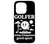 Carcasa para iPhone 15 Pro Golfista Swing De La Felicidad Buen Deporte Divertido Golf Amante Golfista