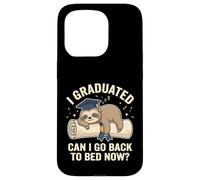 Carcasa para iPhone 15 Pro Graduación de Perezoso Gracioso I Graduated Can I Go Back To Bed Now