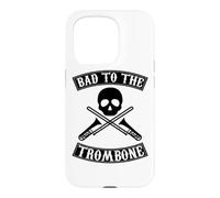 Carcasa para iPhone 15 Pro Gráfico de Bad To The Trombone Pun Skull