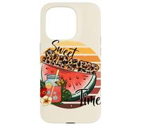 Carcasa para iPhone 15 Pro Gráfico de sandía Dulce de Verano, Estilo Retro