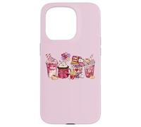 Carcasa para iPhone 15 Pro Gráfico Love Seasonal Coffee Tea Sweet Hearts