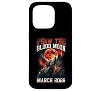 Carcasa para iPhone 15 Pro Gráfico Retro de I Saw The Blood Moon 2026 Howling Wolves