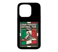 Carcasa para iPhone 15 Pro Gran Paradiso National Park Italia Bandera Vintage Travel