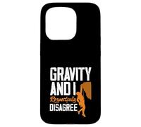 Carcasa para iPhone 15 Pro Gravity and I Respectfully Disagree Escalar Divertido