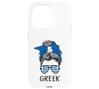 Carcasa para iPhone 15 Pro Greek Girl Greek Heritage Greece Flag