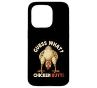 Carcasa para iPhone 15 Pro Guess What Chicken Butt Meme Funny Chicken Farmer