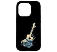 Carcasa para iPhone 15 Pro Guitarra Wave Art Japonés Cool Hombres Mujeres Motivo Amante De La M
