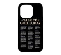 Carcasa para iPhone 15 Pro Habla con Dios Hoy Cristiano Fe Oración Escritura Biblia