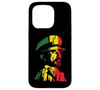 Carcasa para iPhone 15 Pro Haile Selassie Art Etiopía Reggae Rasta