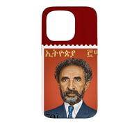 Carcasa para iPhone 15 Pro Haile Selassie Vintage Stamp Ethiopian Emperor Rastafari