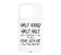 Carcasa para iPhone 15 Pro Half Hood Half Holy, eso Significa Que Reza Conmigo, no juegues a Arrow