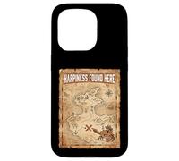 Carcasa para iPhone 15 Pro Happiness Found Here Vintage Pirate Map Crab