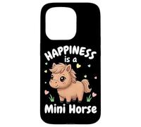 Carcasa para iPhone 15 Pro Happiness Is A Mini Horse Lover Miniatura Horse Pony Girls