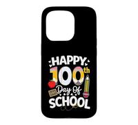 Carcasa para iPhone 15 Pro Happy 100th Day of School Teachers Boys Kids Retro 100th Day