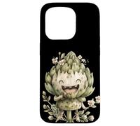 Carcasa para iPhone 15 Pro Happy Artichoke Face Graphic For Vegetarians Funny Vegan Mom