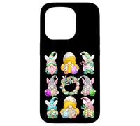 Carcasa para iPhone 15 Pro Happy Easter GNOME Graphic For Family Cute Egg Hunting Squad