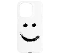 Carcasa para iPhone 15 Pro Happy Pleased Face - Minimal Black Drawing