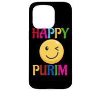 Carcasa para iPhone 15 Pro Happy Purim Costume Funny Jewish Face Mask