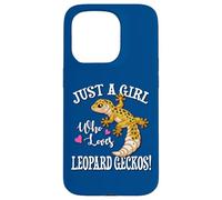Carcasa para iPhone 15 Pro Happy Reptile Just A Girl Who Loves Leopard Geckos Lover