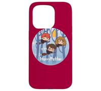 Carcasa para iPhone 15 Pro Harry Potter Chibi Trio Flying On Broomsticks
