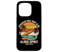Carcasa para iPhone 15 Pro Hawaiian Soul Surf Club 70 Aloha Retro Beach Surfer Girl