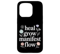 Carcasa para iPhone 15 Pro Heal Grow Manifest Flow Spiritual Wellness Mindset -