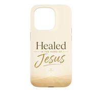 Carcasa para iPhone 15 Pro Healed in The Name of Jesus - Cross at Sunrise