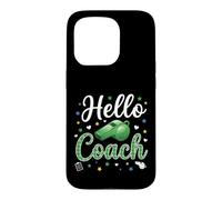 Carcasa para iPhone 15 Pro Hello Coach Silbato Plaid Sports Mentor Design