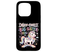 Carcasa para iPhone 15 Pro Hermana Mayor de Only Child 2026, Unicornio, arcoíris, Lindo