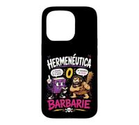 Carcasa para iPhone 15 Pro Hermenéutica o Barbarie Humor Filosófico Divertido