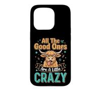 Carcasa para iPhone 15 Pro Highland Cow All Good Ones Crazy Funny Dichos