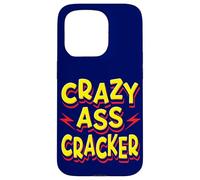 Carcasa para iPhone 15 Pro Hillbilly Crazy Ass Cracker Cita Divertida Sureño de EE. UU