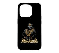 Carcasa para iPhone 15 Pro Hip Hop Bear Rapper with Chains and Money Bags